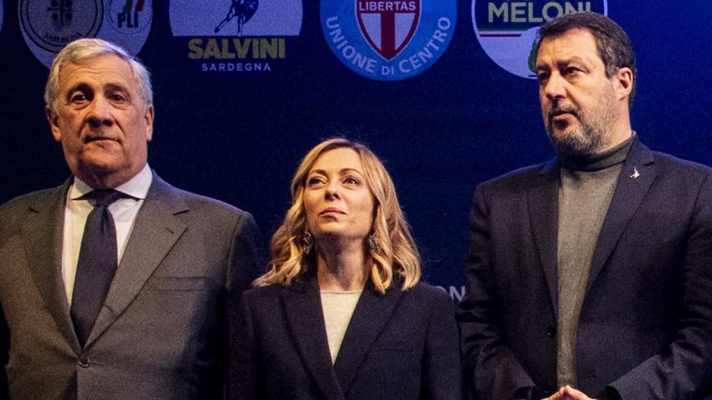tajani meloni salvini