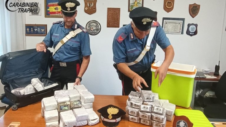 hashish Trapani Carabinieri set 2024