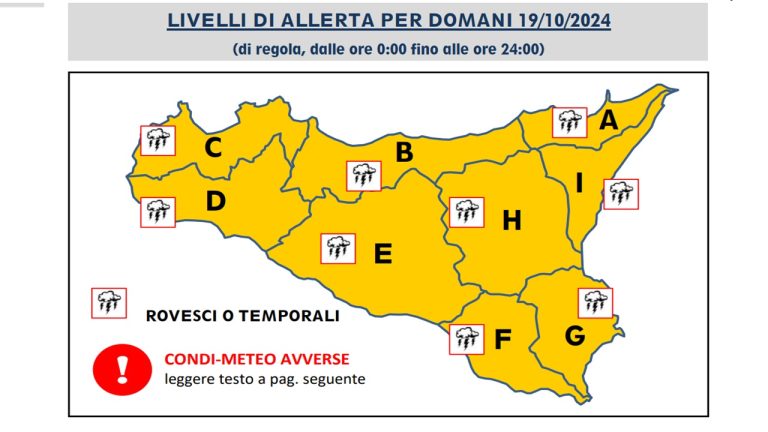 allerta arancione 19-10-2024