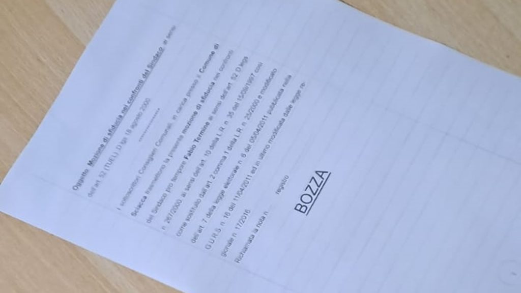 bozza mozione sindaco 2024