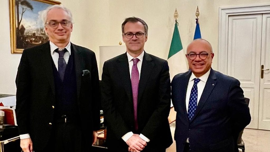 Carlino con Fabrizio Saggio, coordinatore vicario Piano Mattei per l'Africa 2024