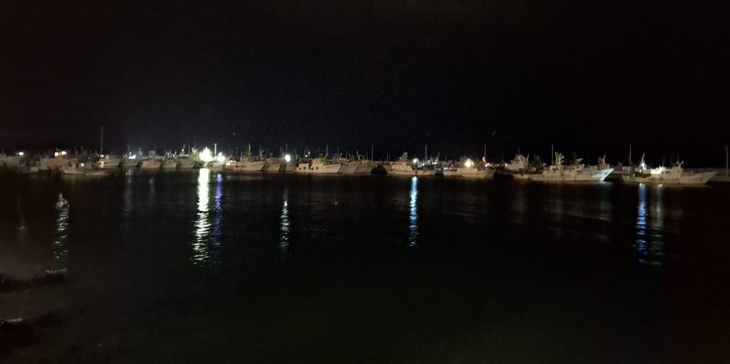 Porto senza illuminazione