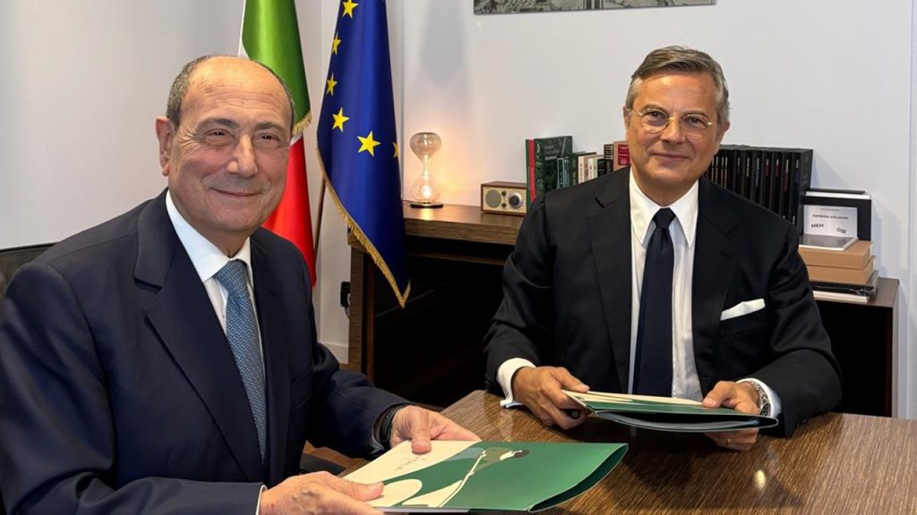 Schifani e Mattarella alla firma della convenzione termovalorizzatori 2025