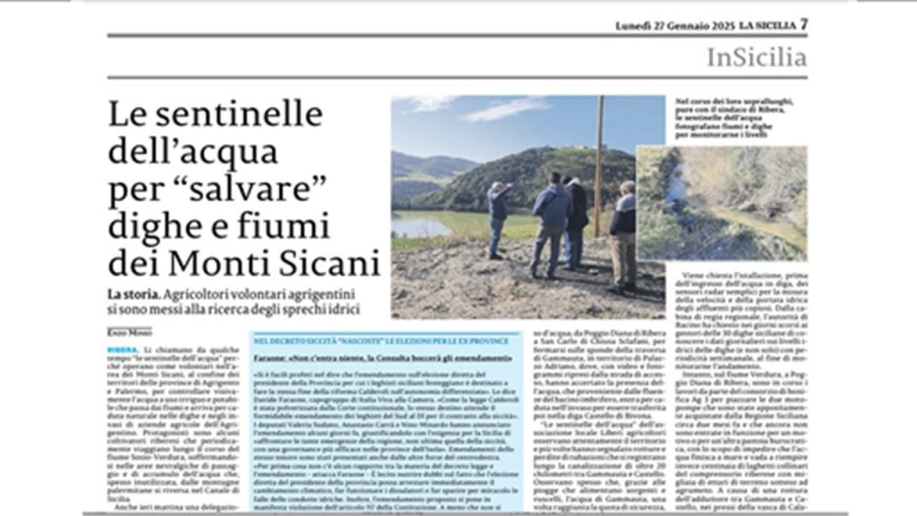 sentinelle dell'acqua la sicilia 2025
