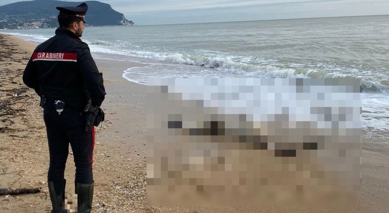 spiaggia cadavere carabinieri