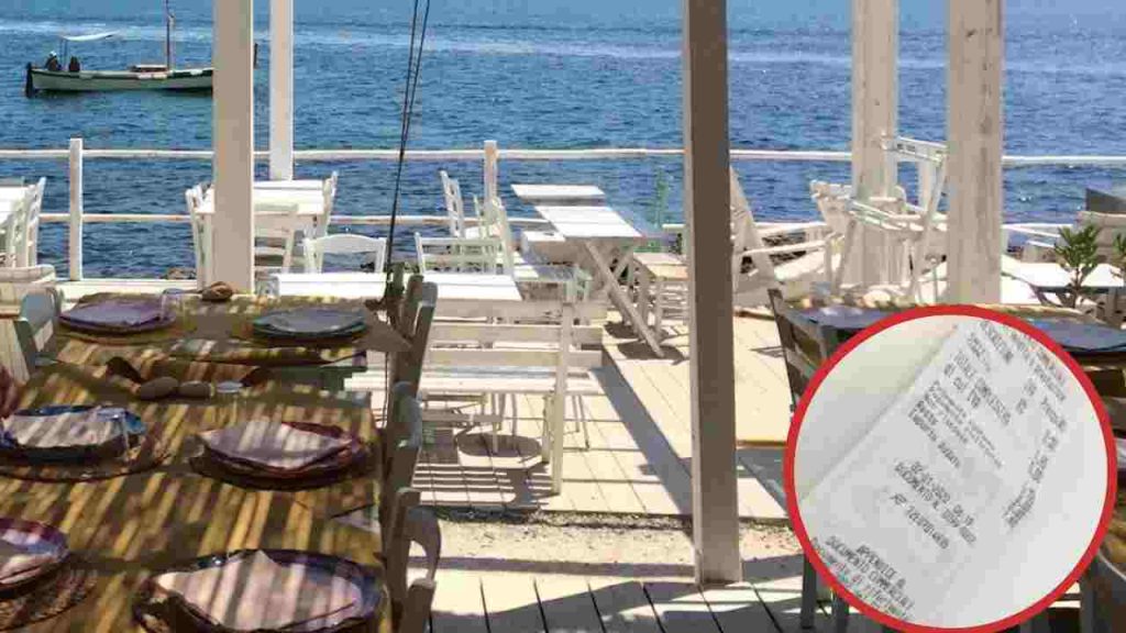 scontrino pranzo in Sicilia