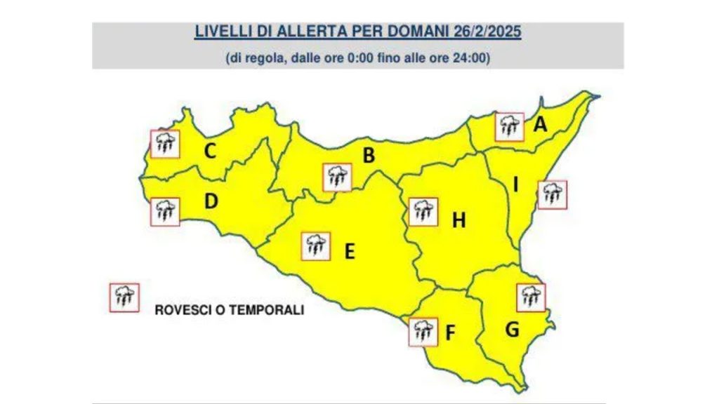 allerta meteo gialla 26-2-25