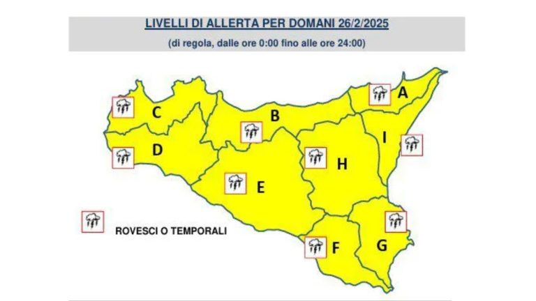 allerta meteo gialla 26-2-25