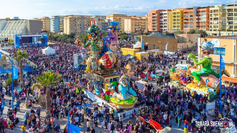 carnevale sciacca 2025 dall'alto