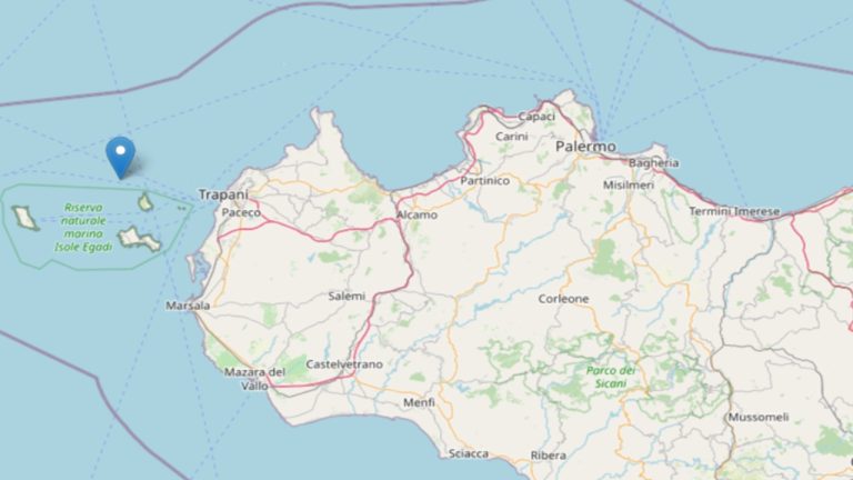 terremoto scossa mare trapani 2025