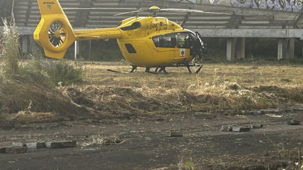 elicottero dopo incidente giarre