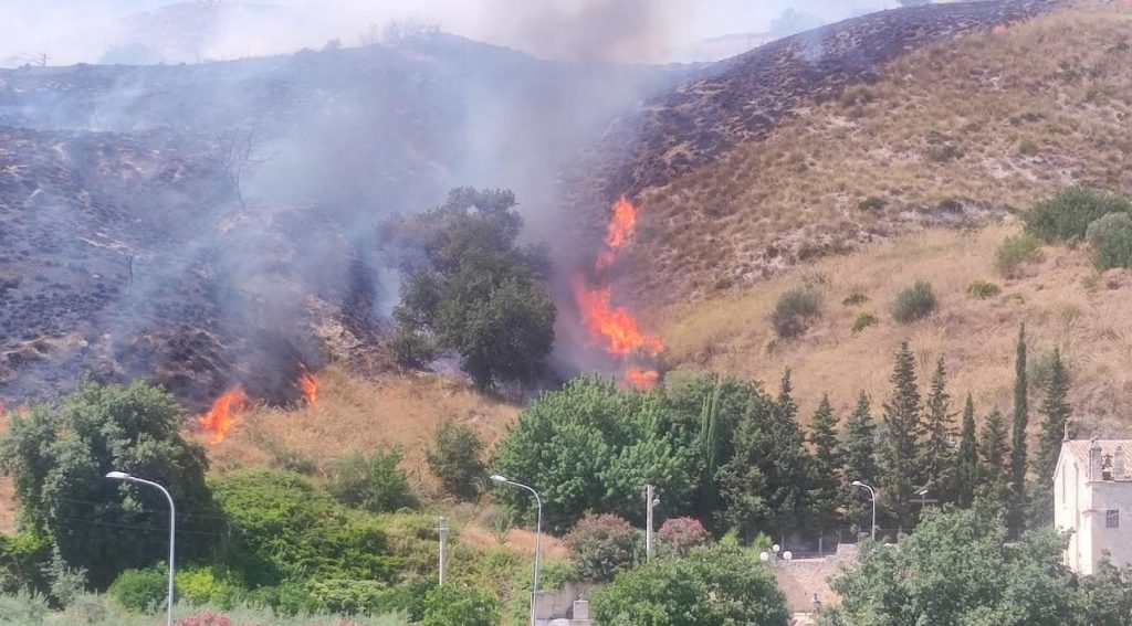 incendio caltabellotta 2025