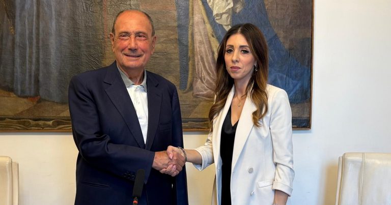 Il presidente Schifani e l'ad Aica Danila Nobile
