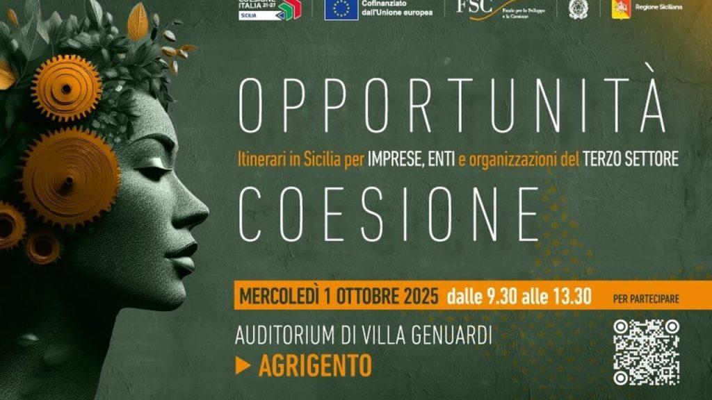 Locandina Agrigento evento opportunità coesione