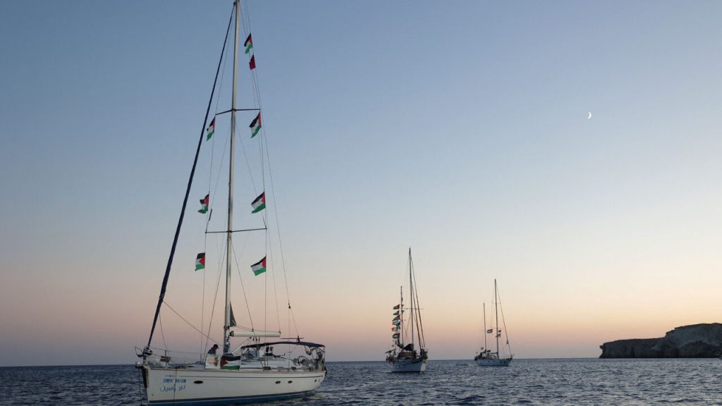 Gaza aid flotilla set to head east from Greece despite Israeli warnings