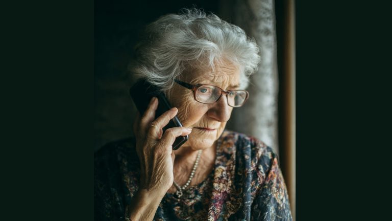anziana al telefono