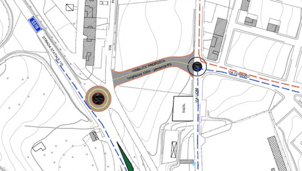 Viabilità proposta striscia terra