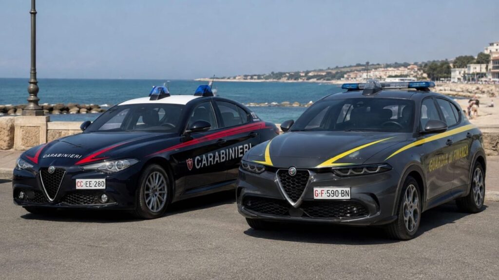 auto carabinieri e finanza litorale