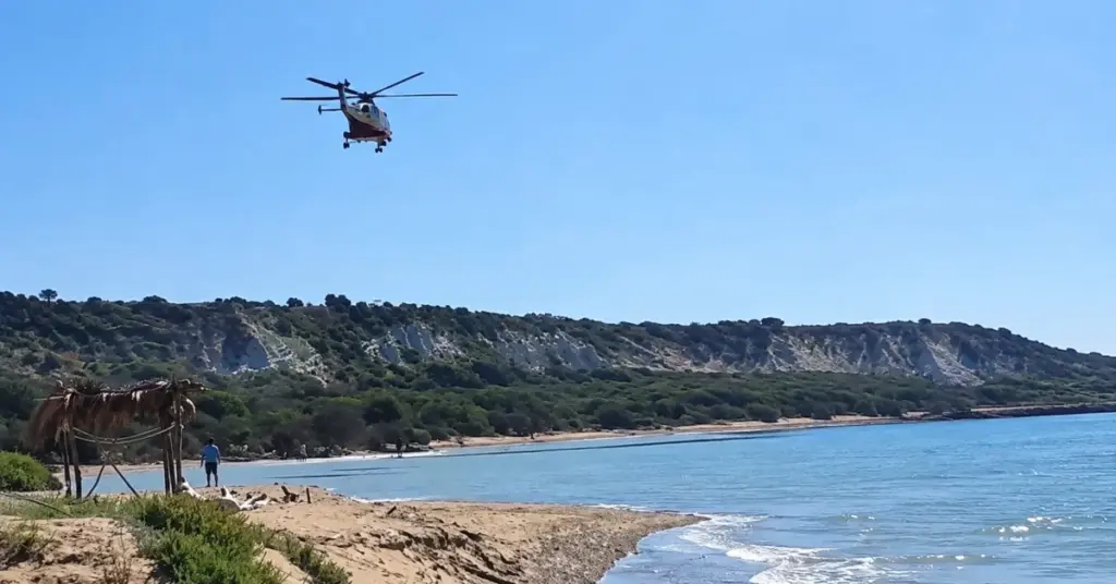elicottero spiaggia